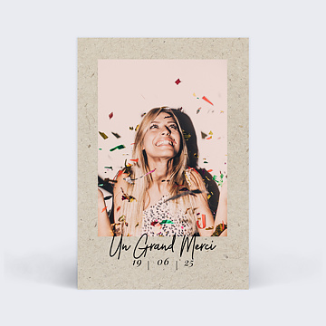 Carte remerciements anniversaire Esprit Chin I
