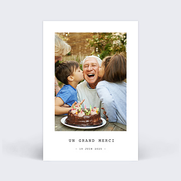 Remerciements Anniversaire Polaroid Simple 