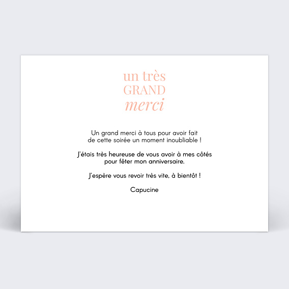 Remerciements Anniversaire Joli Multi