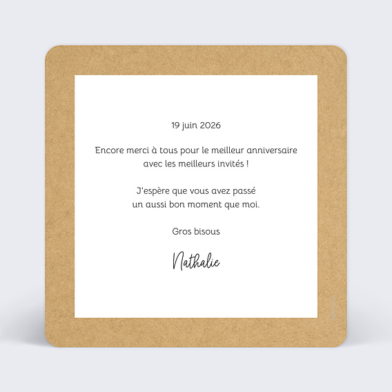 Remerciements Anniversaire Fanions Bucoliques Merci