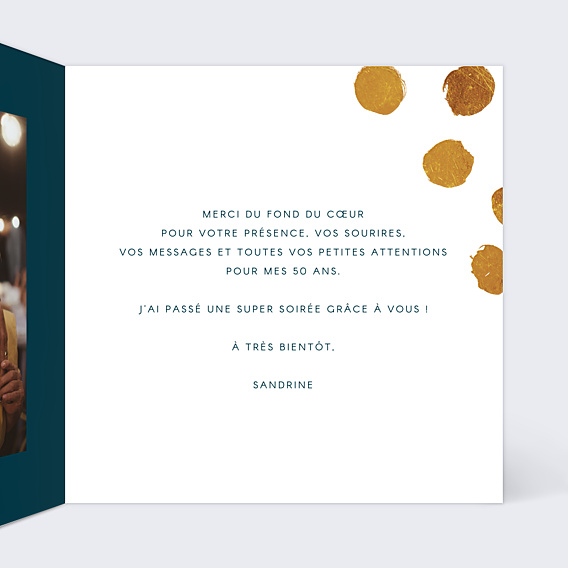 Remerciements Anniversaire Graphique Chic
