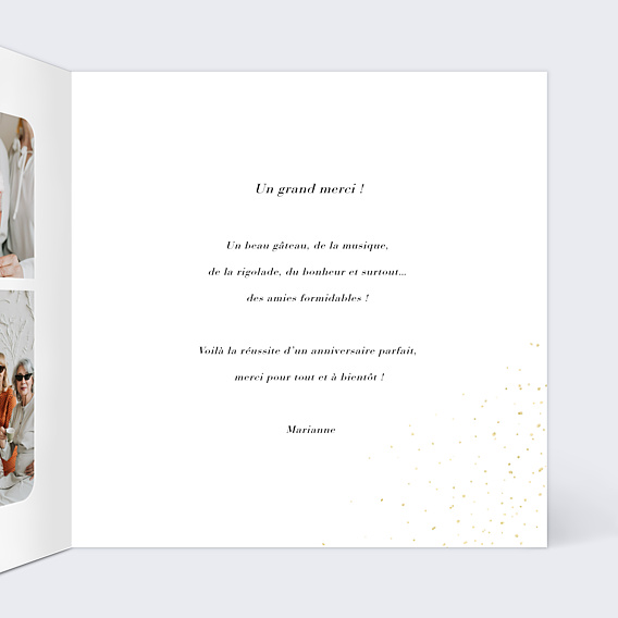 Remerciements Anniversaire Rosace