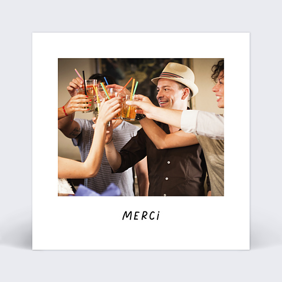 Remerciements Anniversaire Polaroïd