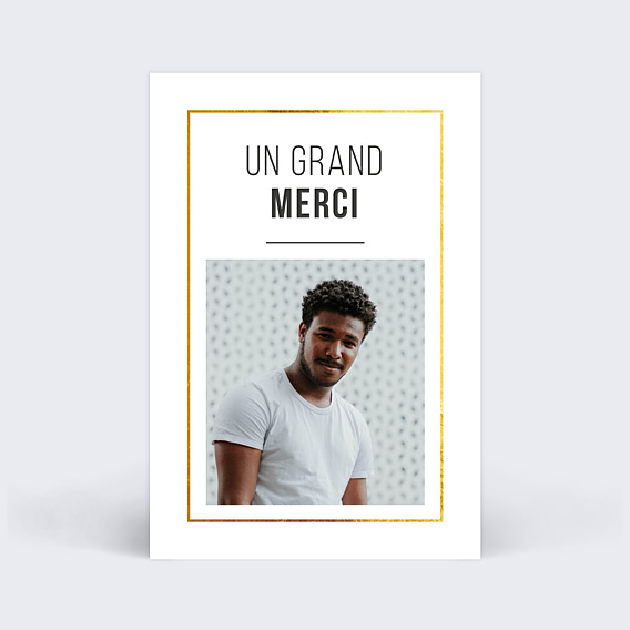 Carte remerciement anniversaire Filet Photo