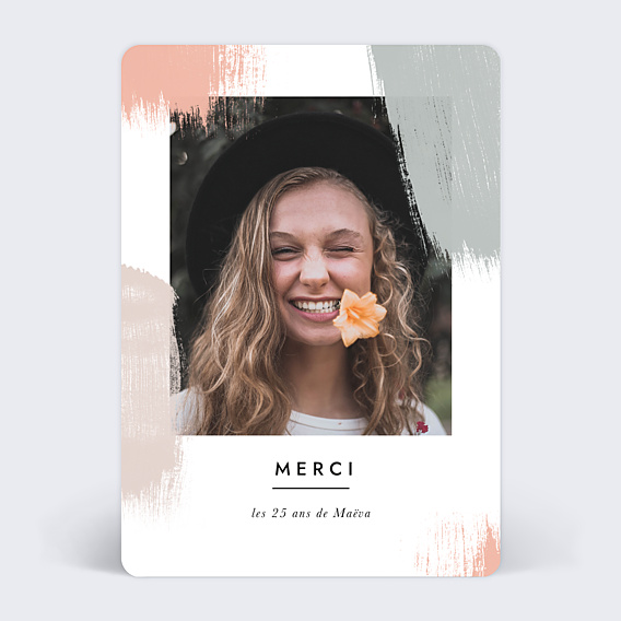 Remerciements Anniversaire Jolies Couleurs