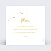 Carte remerciement anniversaire Golden Dots Verso