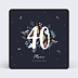 Carte remerciement anniversaire 40 ans
