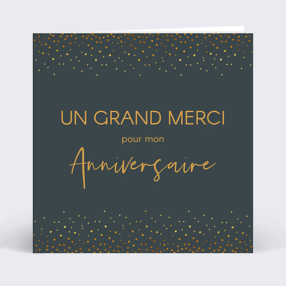 Remerciements Anniversaire Élégance