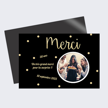 Remerciements Anniversaire Pois Chic