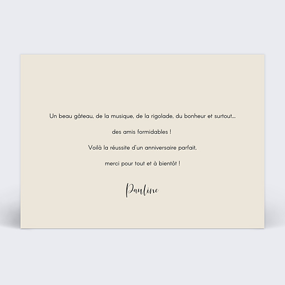 Remerciements Anniversaire Photomaton