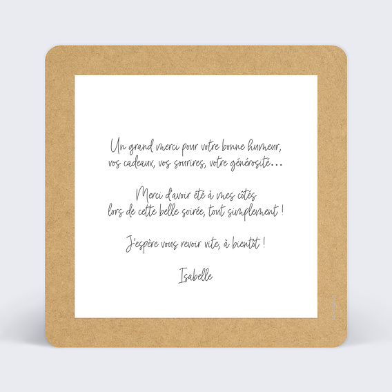 Carte remerciement anniversaire Fanions Bucoliques Multi Verso