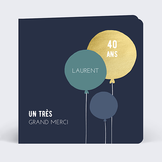 Remerciements Anniversaire Balloons
