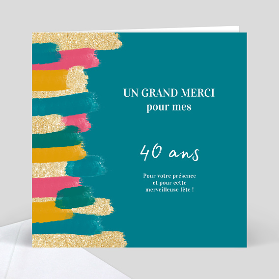 Remerciement Anniversaire Traits De Peinture Popcarte Remerciement Anniversaire Traits De Peinture Popcarte