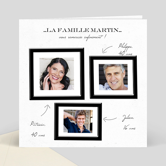 Remerciements Anniversaire Anniversaire triple