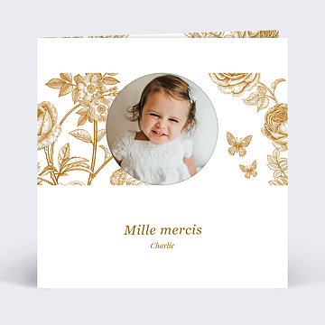Remerciements Baptme Dcoupe Baroque
