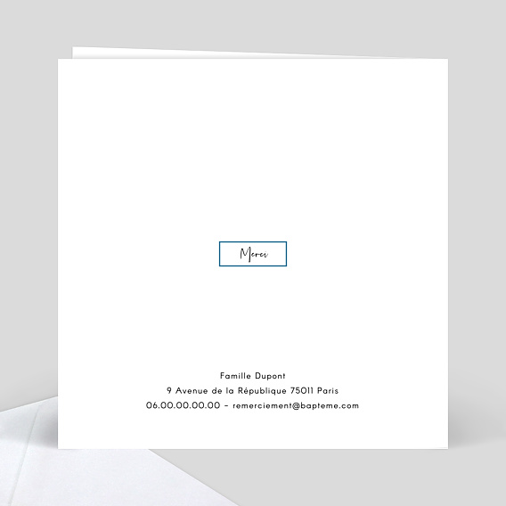 Remerciements Baptême Cadre