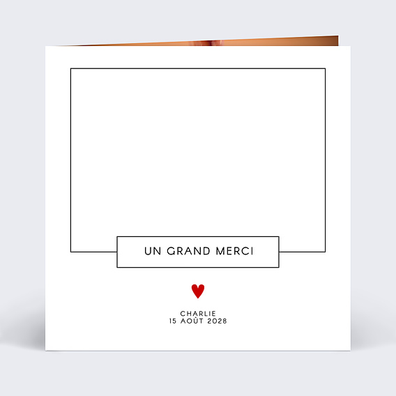 Remerciements Baptême Découpe Love Letter
