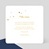 Carte remerciement baptême Golden dots Verso