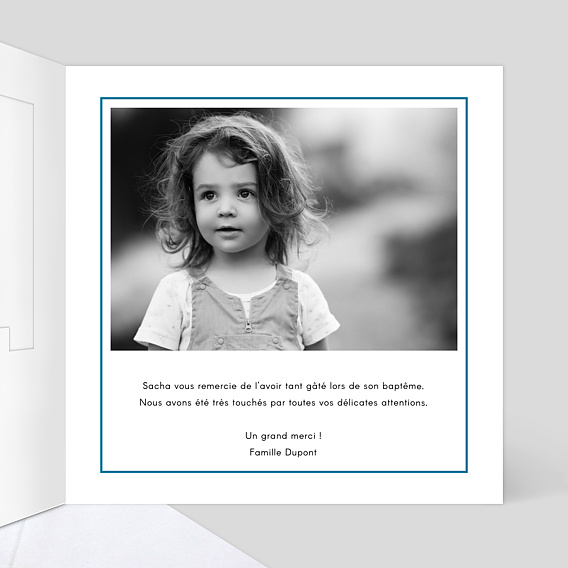 Remerciements Baptême Cadre