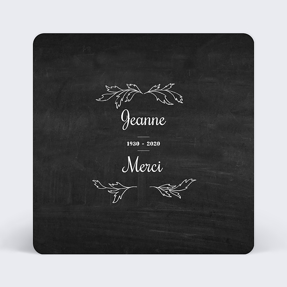 Remerciements Décès Envolée bucolique