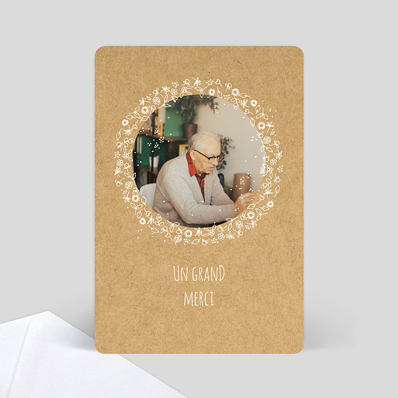 Remerciements Décès Fleurs de printemps simple