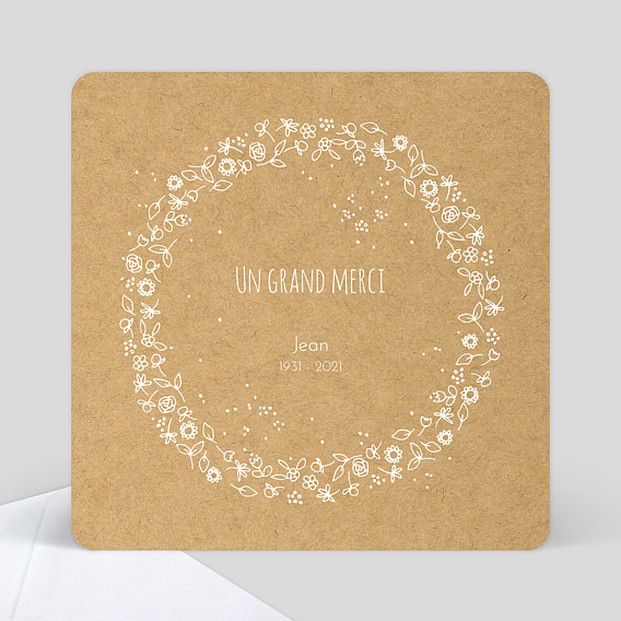 Remerciements Décès Fleurs de printemps