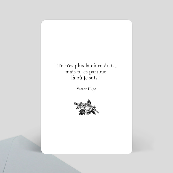 Remerciements Décès Gravure simple