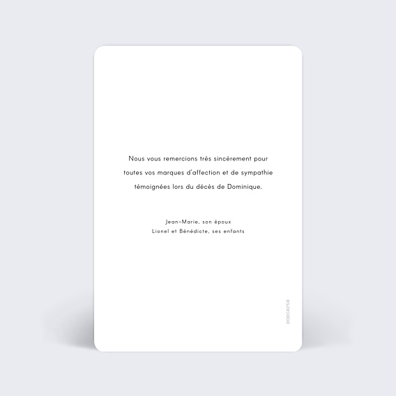 Remerciements Décès Typographie Merci