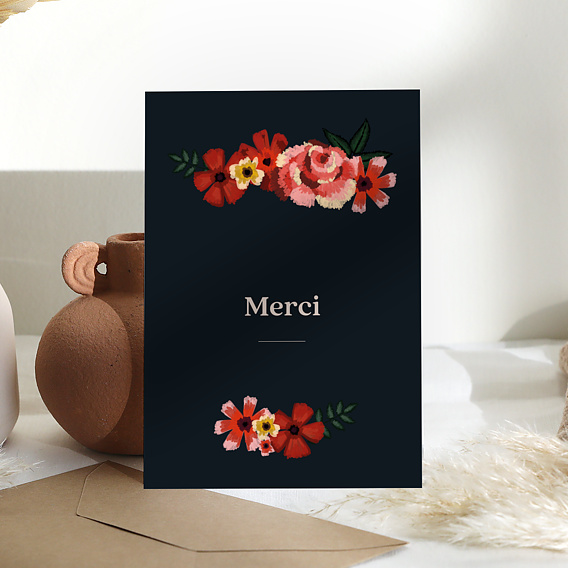 Carte remerciement décès Anémone Après 1