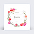 Carte remerciement décès Ronde de Fleurs Recto