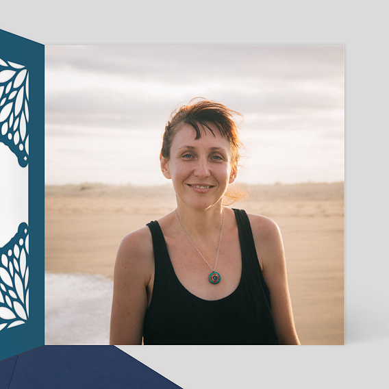 Carte remerciement décès Découpe Dentelle Intérieur Droit