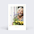 Carte remerciement décès Cadre Chic Photo Simple