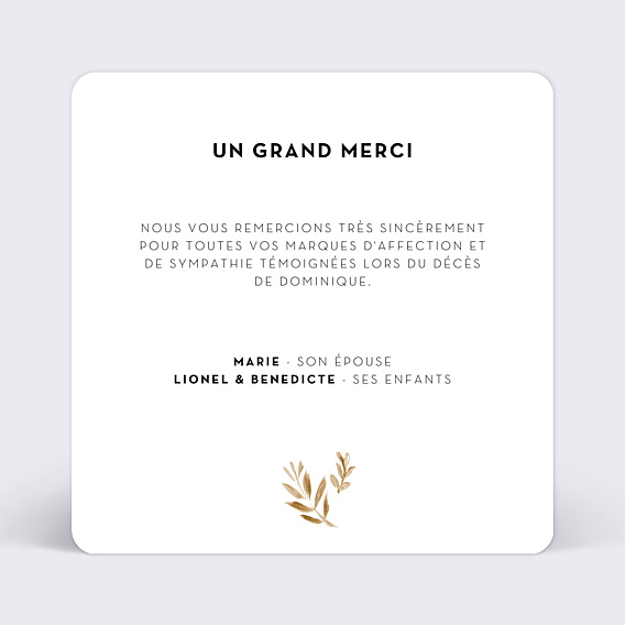 Remerciements Décès Golden Jungle