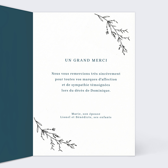 Remerciements Décès Idylle