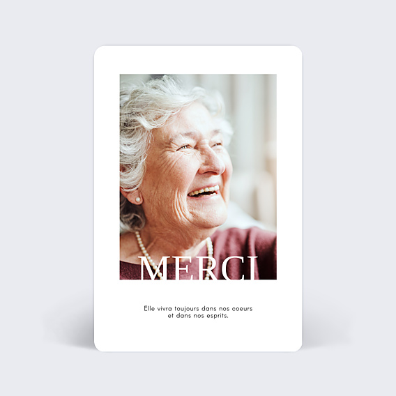 Remerciements Décès Typographie Merci