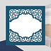 Carte remerciement décès Découpe Dentelle Intérieur Gauche