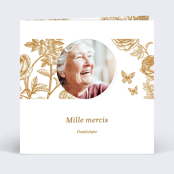 Remerciements Décès Découpe Baroque