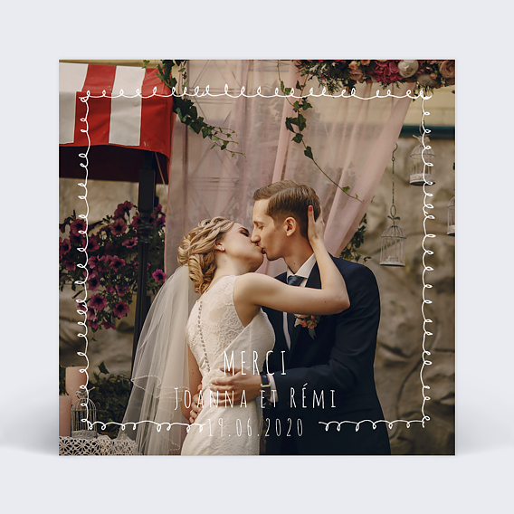 Remerciements mariage Boucles