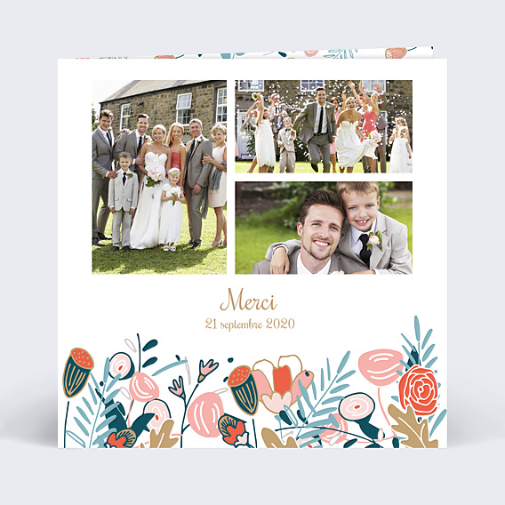 Remerciements mariage Bouquet