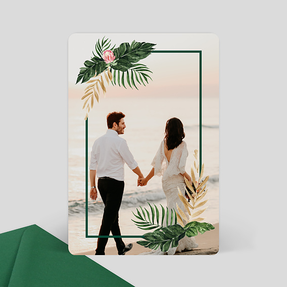 Remerciements mariage Cadre Tropical