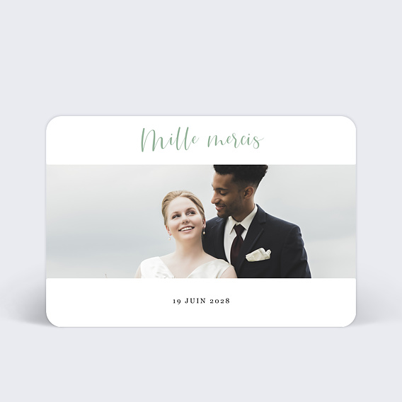 Carte remerciement mariage Cinematic I