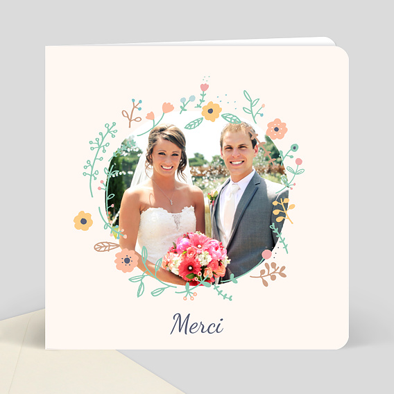 Remerciements mariage Composition florale