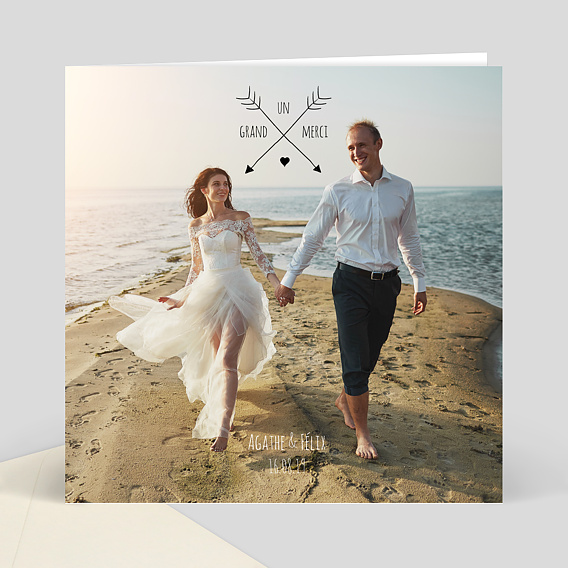 Remerciements mariage Flèches d'amour