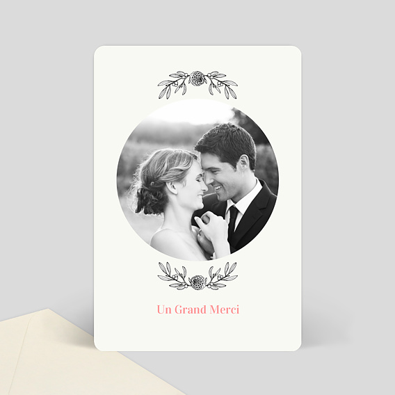 Remerciements mariage Gravure