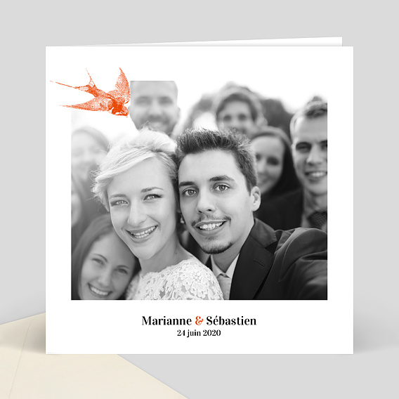 Remerciements mariage Remerciement Mariage Hirondelle