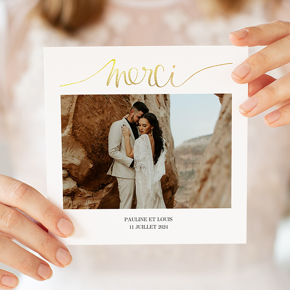 Remerciements Mariage Jolie Typo