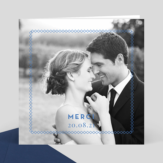 Remerciements mariage Losanges