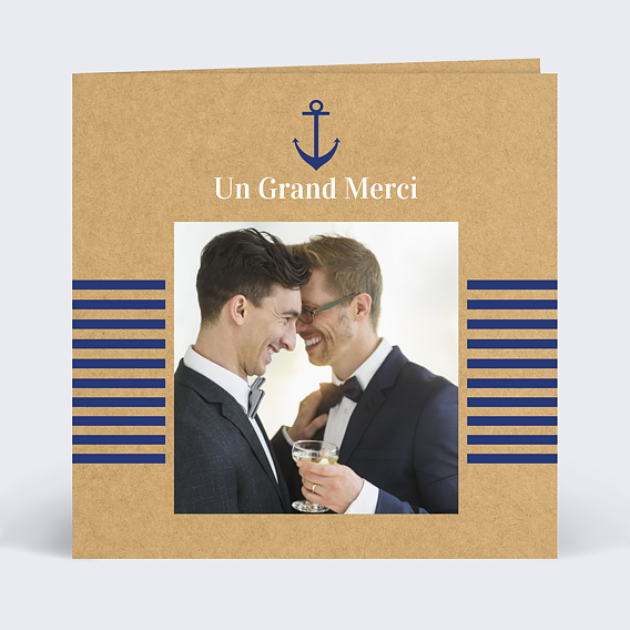 Remerciements mariage Marinière