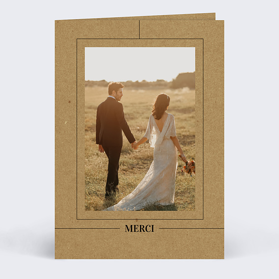 Carte remerciement mariage Modernkraft