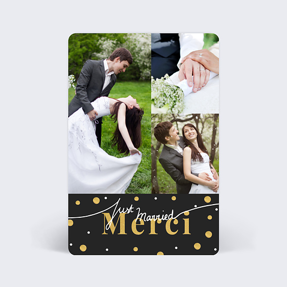 Remerciements mariage Paillettes